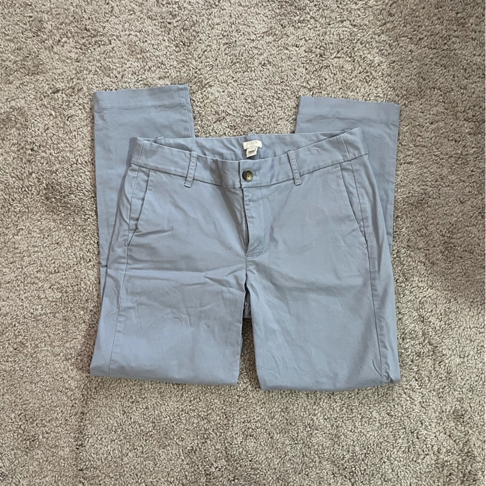 J crew light blue slim leg pant